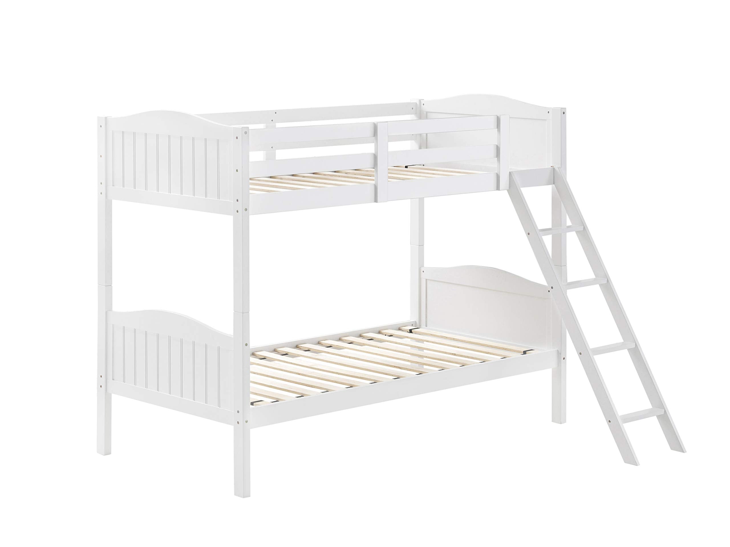 Coaster Home Furnishings Littleton Twin Over Twin Bunk Bed with Ladder White